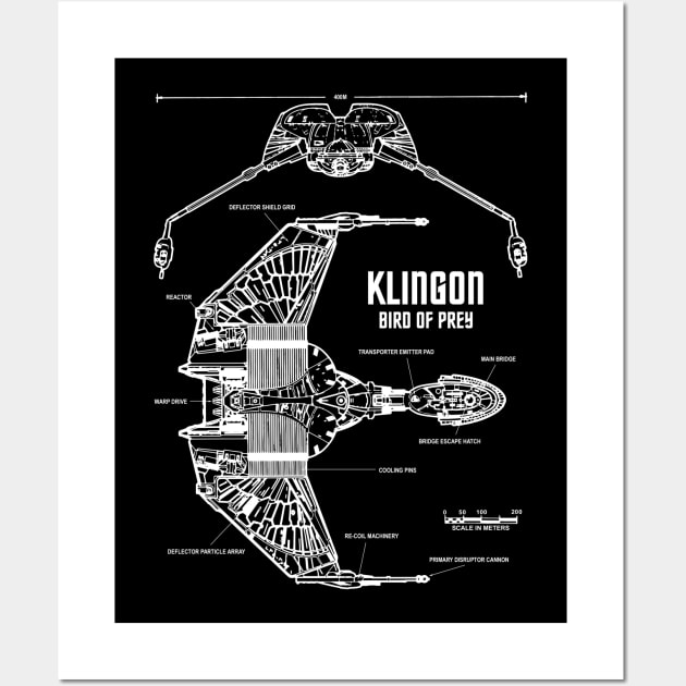 STAR TREK KLINGON - Bird of Prey 2.0 Wall Art by ROBZILLA